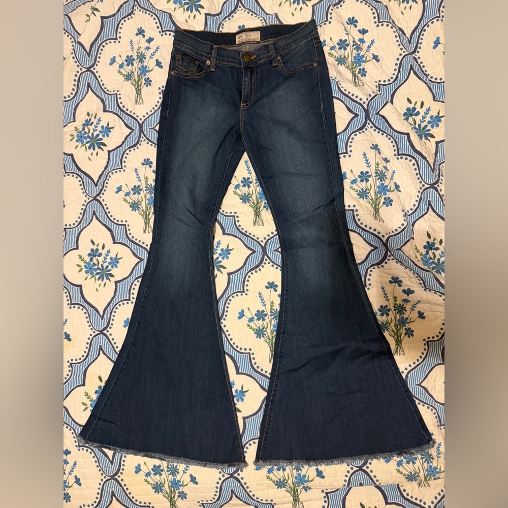 Free People Dark Blue Flare Jeans